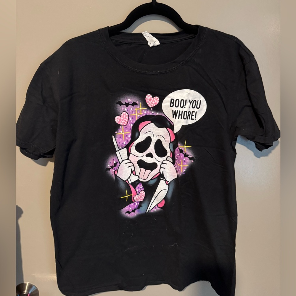 Spooky Funny Black Graphic T-Shirt